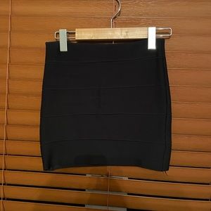 Black mini skirt